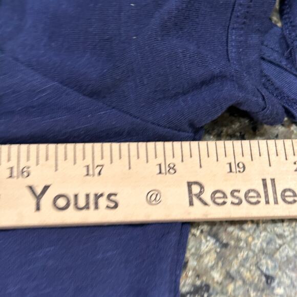 Goddess Embellished Top Women Size M Blue Studded V-Neck Tie Short Sleeve - Picture 5 of 6